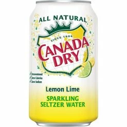 Hot Sale ⭐ Water & Beverages Canada Dry® Lemon Lime Seltzer, 12oz Cans, 24/Carton 🎁