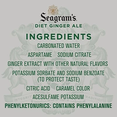 Wholesale βοΈ Soft Drinks Seagram's Diet Ginger Ale, 12 Oz., 24/Carton (00072979003344) β¨ - Image 3
