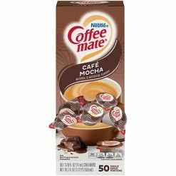 Hot Sale ⭐ Creamers Coffee Mate Café Mocha Liquid Creamer, 0.38 Oz., 50/Box (NES35115) 😉