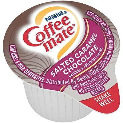 Discount βοΈ Coffee Mate Creamers Coffee-mate Salted Caramel Chocolate Liquid Creamer, 0.38 Oz., 50/Box (77197) π - Image 2