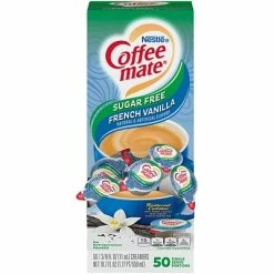 Outlet ⭐ Coffee Mate Creamers Coffee-mate Sugar-Free French Vanilla Liquid Creamer, 0.38 Oz., 50/Box (NES17570) ✔️