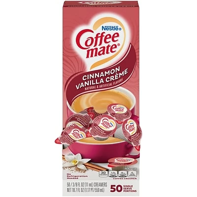 Budget π₯ Coffee Mate Creamers Coffee-mate Cinnamon Vanilla Creme Liquid Creamer, 0.38 Oz., 50/Box (42498) β
