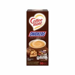 Deals 🎁 Coffee Mate Creamers Coffee-mate Snickers Liquid Creamer, 0.37 Oz., 50/Box (61425) 🛒