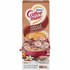 Deals ✨ Creamers Coffee Mate Vanilla Caramel Liquid Creamer, 0.38 Oz., 50/Box (79129) 🤩