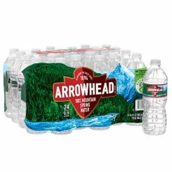 Hot Sale ⌛ Arrowhead 100% Mountain Spring Water, Regular Flavor, 16.9 Oz. Plastic Bottles, 24/Carton (12096567) 🔥