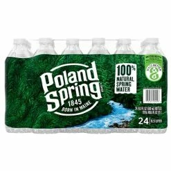 Flash Sale ✨ Poland Spring 100% Natural Spring Water, Regular Flavor, 16.9 Oz., 24/Carton (12119419) 🎉