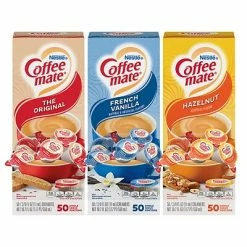 Budget 🔔 Creamers Nestle Variety Pack Original/French Vanilla/Hazelnut Liquid Creamer, 0.38 Oz., 150/Carton (NES46193) 🔥