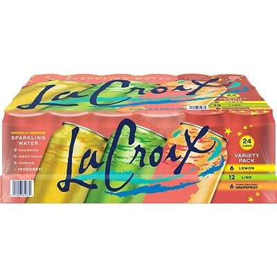Buy π€© Water & Beverages Lacroix Sparkling Water Variety Pack, Lime/Lemon/Grapefruit, 12 Oz., 24/Carton (15114428) π