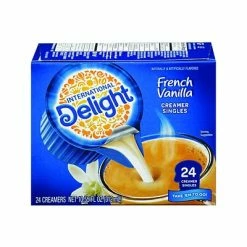 Cheapest 🥰 Creamers International Delight French Vanilla Dairy Free Liquid Creamer, 0.44 Oz., 24/Box (WWI100681) 😀
