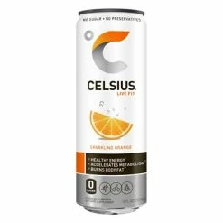 Buy 🔔 Energy & Sports Drinks Celsius Sparkling Orange Drink,12 Fl. Oz., 12/Carton (CLL00055) 🧨