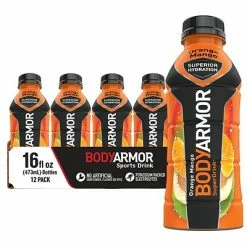 Best Pirce 🎁 Energy & Sports Drinks BodyArmor SuperDrink Orange Mango Sports Drink, 16 Oz. Bottle, 12/Pack (100002-1.4) 💯