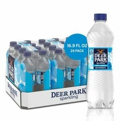 New 🤩 Water & Beverages Deer Park Sparkling Water, Simply Bubbles, 16.9 Oz. Bottles, 24/Carton (12349500) 🎉
