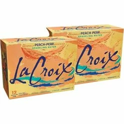 Cheapest 🌟 Water & Beverages LaCroix Peach-Pear Sparkling Water, 12 Oz., 24/Carton (NAV40102) 🎉