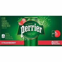 Promo 😍 Water & Beverages Perrier Carbonated Mineral Water, Strawberry, 330 Ml, 8/Pack (12316295) ❤️