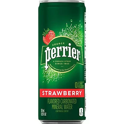 Promo π Water & Beverages Perrier Carbonated Mineral Water, Strawberry, 330 Ml, 8/Pack (12316295) β€οΈ - Image 2