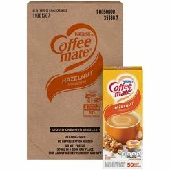 Discount ⌛ Creamers Coffee Mate Hazelnut Liquid Creamer, 0.38 Oz., 200/Carton (NES35180CT) ❤️
