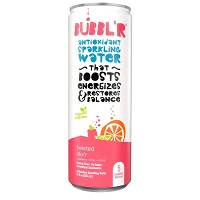 Top 10 π₯ Bubbl'r Antioxidant Sparkling Water, Twisted Elix'r, 12 Oz. Can, 12/Pack (WIC39923) π