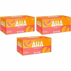 Best deal 🔥 Water & Beverages AHA Orange + Grapefruit Sparkling Water, 12 Fl. Oz., 24/Pack (157373) 😍