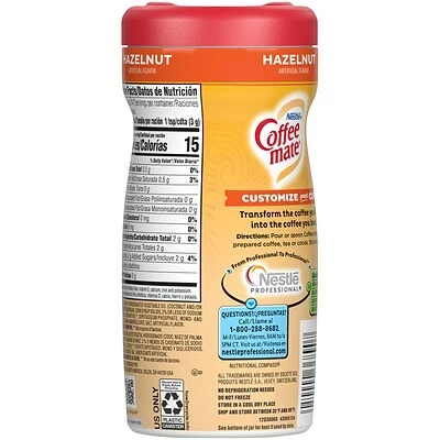 Cheap ✔️ Coffee Mate Creamers Nestle® Coffee-mate® Coffee Creamer, Hazelnut, 15 Oz Powder Creamer, 12/Carton 🛒 - Image 3