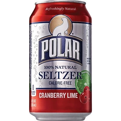 Outlet 🔥 Water & Beverages Polar® Cranberry Lime Seltzer, 12 Oz. Cans, 24/Pack ✨