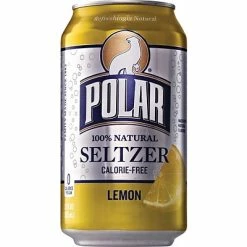 Best Sale 👍 Water & Beverages Polar® Lemon Seltzer, 12 Oz. Cans, 24/Pack 👏