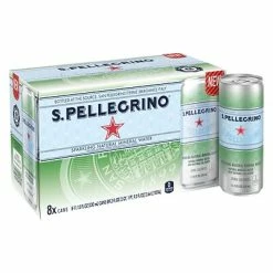 Promo 😉 San Pellegrino Water & Beverages S.Pellegrino Sparkling Natural Mineral Water, 11.15 Fl Oz. Cans (8 Count), 8/Pack (12394227) ✔️
