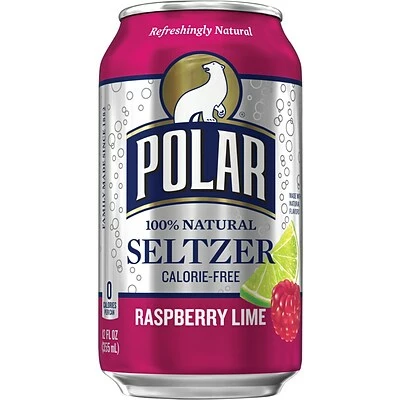 Cheap ✨ Water & Beverages Polar® Raspberry Lime Seltzer, 12 Oz. Cans, 24 Pack (1000230) 😉 - Image 2