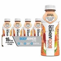 Best deal 🤩 Energy & Sports Drinks BodyArmor LYTE Peach Mango Sports Drink, 16 Oz. Bottle, 12/Pack (100012-1.2) 🎁