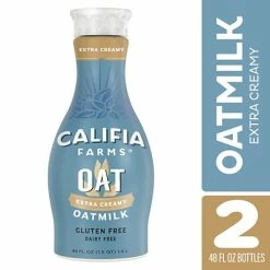 Outlet 😀 Creamers Califia Farms Oatmilk, Original, 48 Oz, 2PK ✔️
