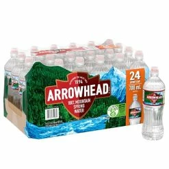 Promo 🧨 Arrowhead 100% Mountain Spring Water, Regular Flavor, 700ml Bottles With Sport Cap, 24/Carton (12086824) 🔔