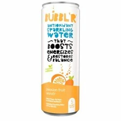 Best Pirce 😀 Bubbl'r Antioxidant Sparkling Water, Passion Fruit Wond'r, 12 Oz. Can, 12/Pack (WIC39922) 🎉