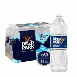 Best Sale ⭐ Deer Park 100% Natural Spring Water, Regular Flavor, 33.8 Oz. Plastic Bottle, 15/Carton (12222308) 🎉