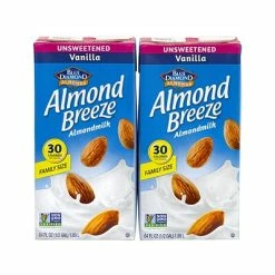 Hot Sale 🔥 Blue Diamond Almond Breeze Unsweetened Vanilla Almondmilk, 64 Fl. Oz., 2/Pack (307-00081) ✔️