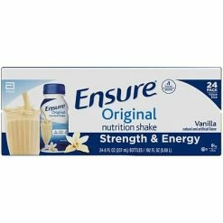 Promo 🔔 Energy & Sports Drinks Ensure Original Meal Replacement Nutrition Shake, 8 Oz, Vanilla, 24/Pack (220-01079) 🌟