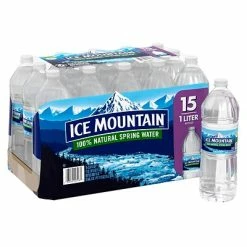 New 💯 Ice Mountain 100% Natural Spring Water, Regular Flavor, 33.8 Oz. Plastic Bottles, 15/Carton (11475325) 😀