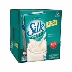 Buy ✔️ Silk Organic Unsweetened Original Lactose Free Whole Milk, 32 Oz., 6/Carton (WWI00106) 😍