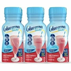 Best Sale 🔔 Energy & Sports Drinks Ensure Glucerna Diabetes Nutritional Shake, Ready-To-Drink Bottles, Strawberries & Cream, 8 Oz, 24/Pack (307-00306) 🥰