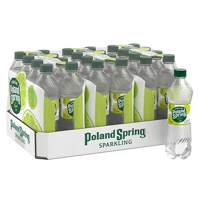 Wholesale π€© Water & Beverages Poland Spring Sparkling Water, Zesty Lime, 16.9 Oz. Bottles, 24/Carton (12349570/122058) β¨